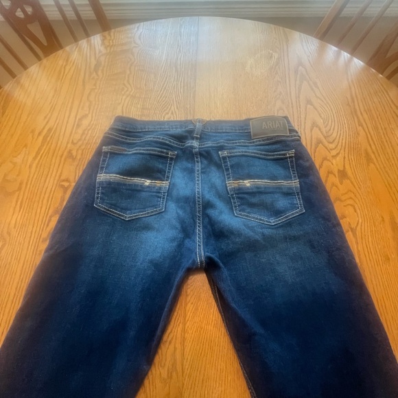 Ariat Mens M8 Modern Slim Leg 35/32 Blue Jeans Western Workwear VGUC - Picture 14 of 14